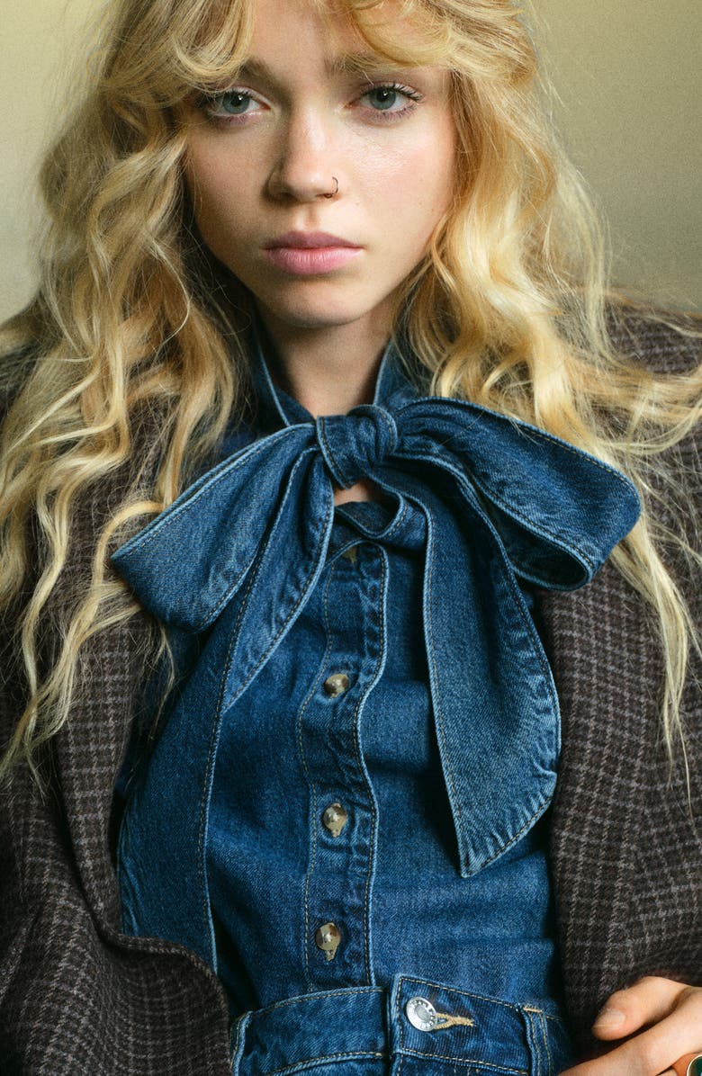 MANGO Check Wool Blend Blazer, Alternate, color, Grey