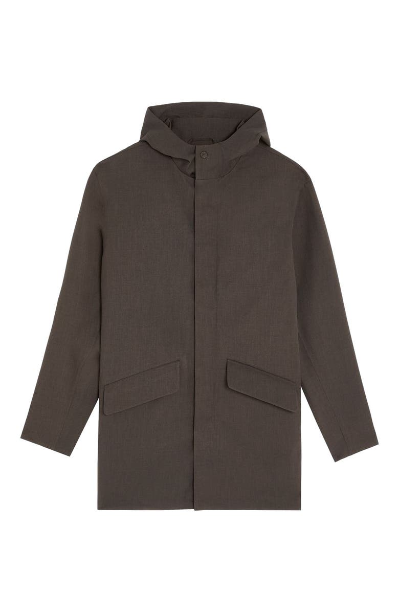 Lyle & Scott Long Sleeve Hooded Military Parka Jacket, Alternate, color, Charcoal Marl