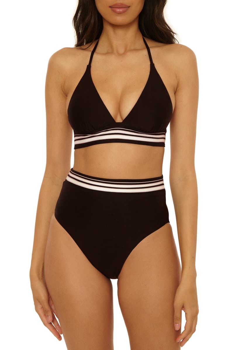 Trina Turk Bougainvillea Reversible High Waist Bikini Bottoms, Alternate, color, Multi