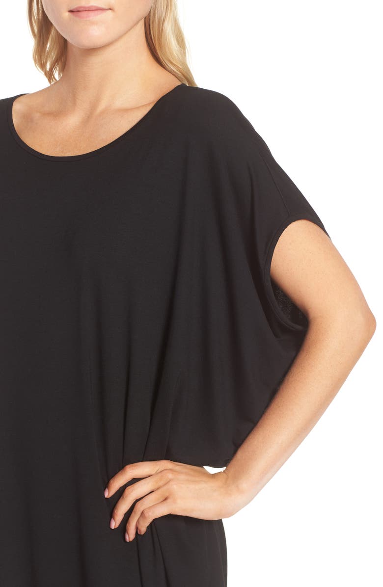 Eileen Fisher Asymmetrical Jersey Shift Dress, Alternate, color, 