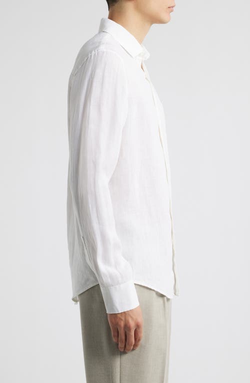 Nordstrom Linen Button-up Shirt In White