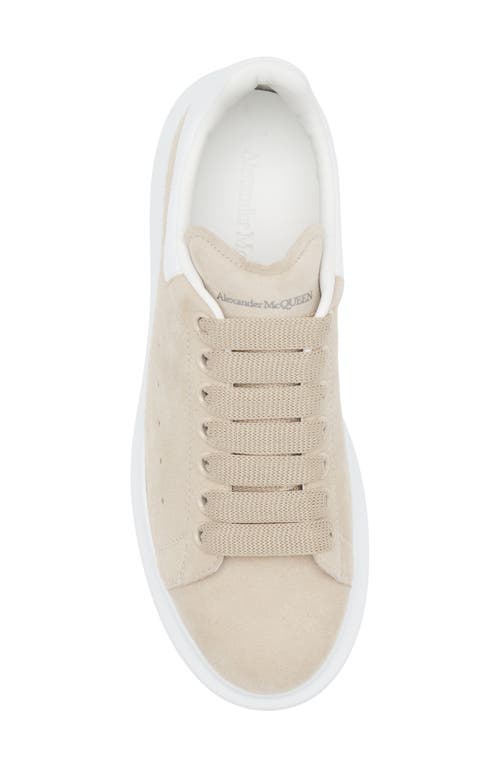 Alexander Mcqueen Oversized Lace-up Sneakers In Light Sand/white