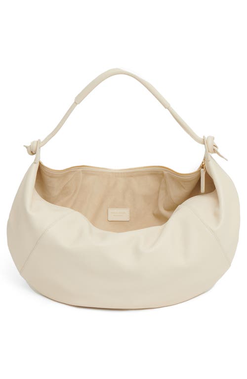 Mansur Gavriel Fortuna Leather Hobo Bag In Jasmine