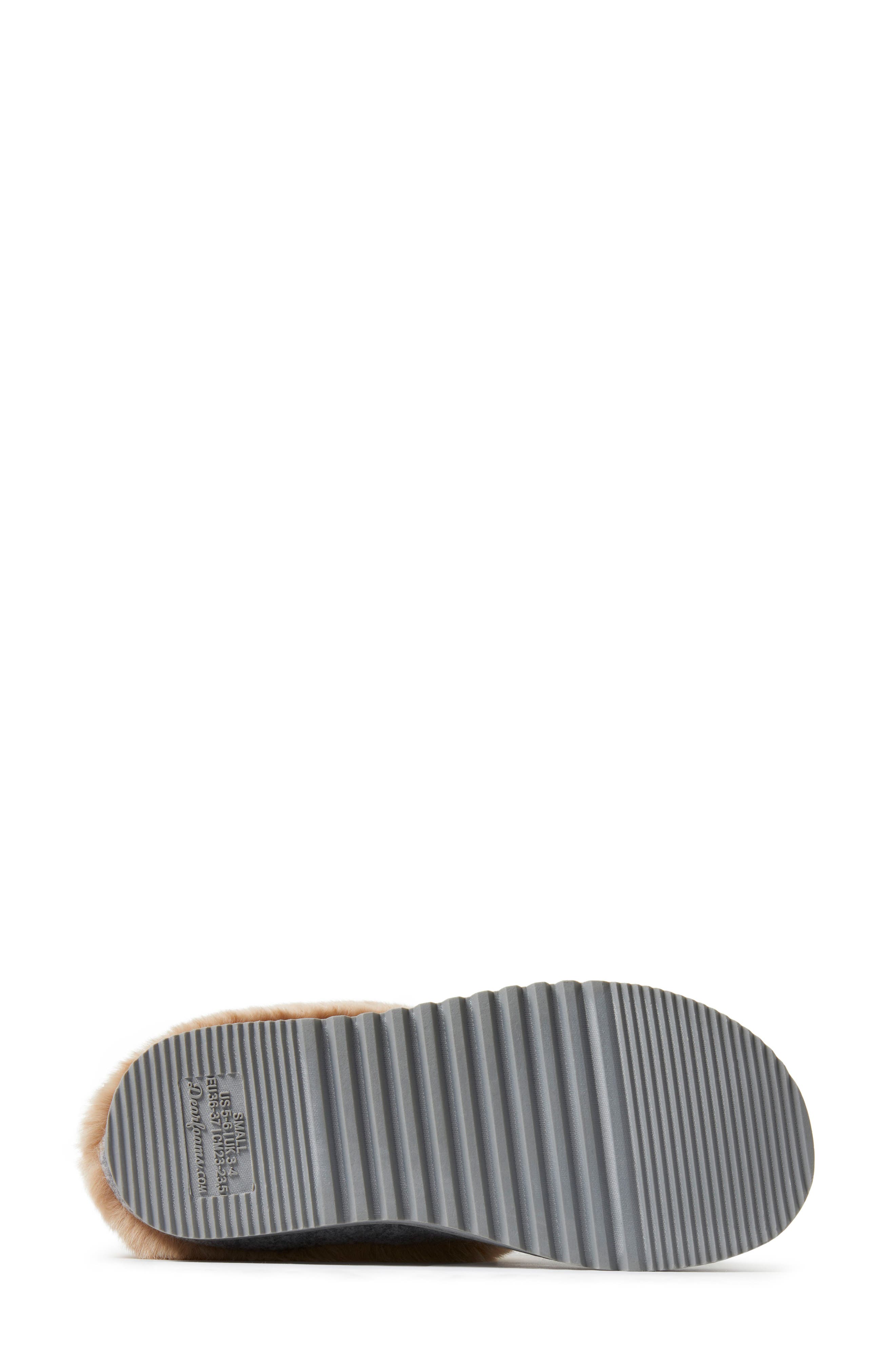 DEARFOAMS Chloe Faux Fur Trim Clog Slipper, Alternate, color, 