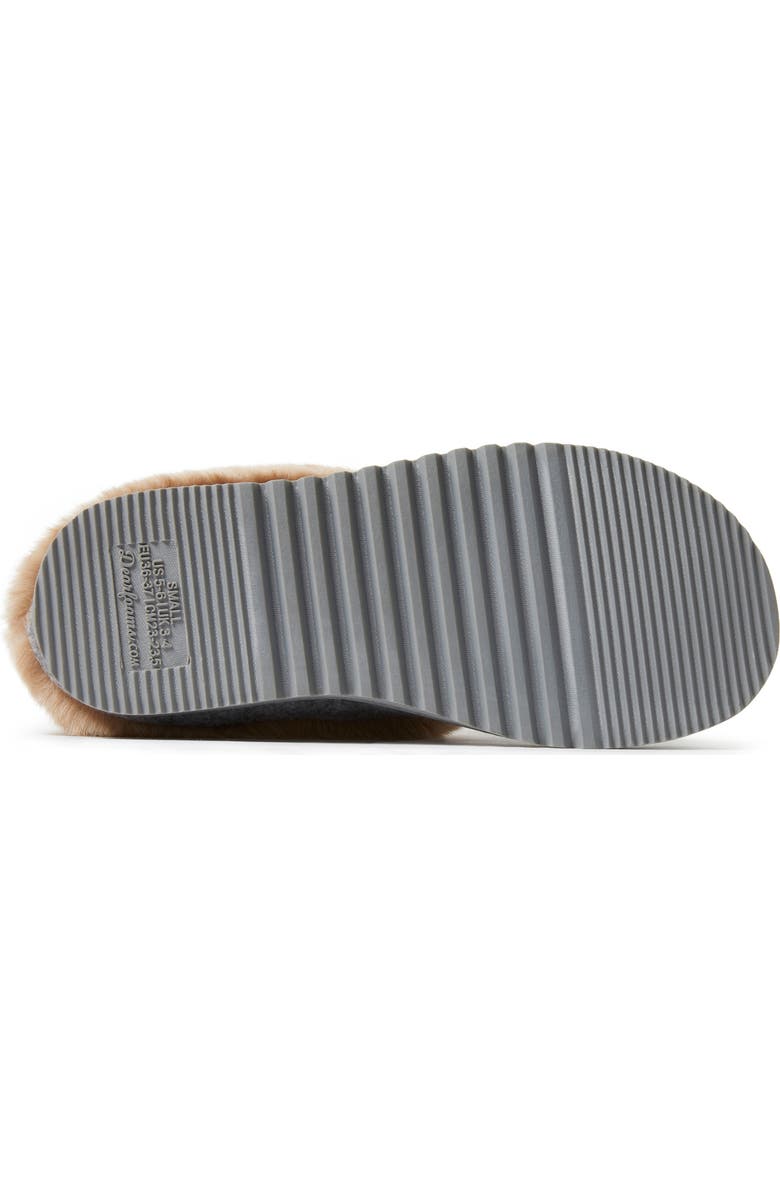 DEARFOAMS Chloe Faux Fur Trim Clog Slipper, Alternate, color,