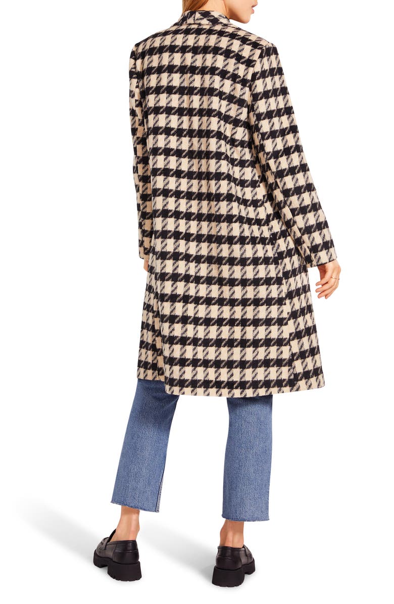 Steve Madden BB Dakota Houndstooth Drape Coat, Alternate, color, 