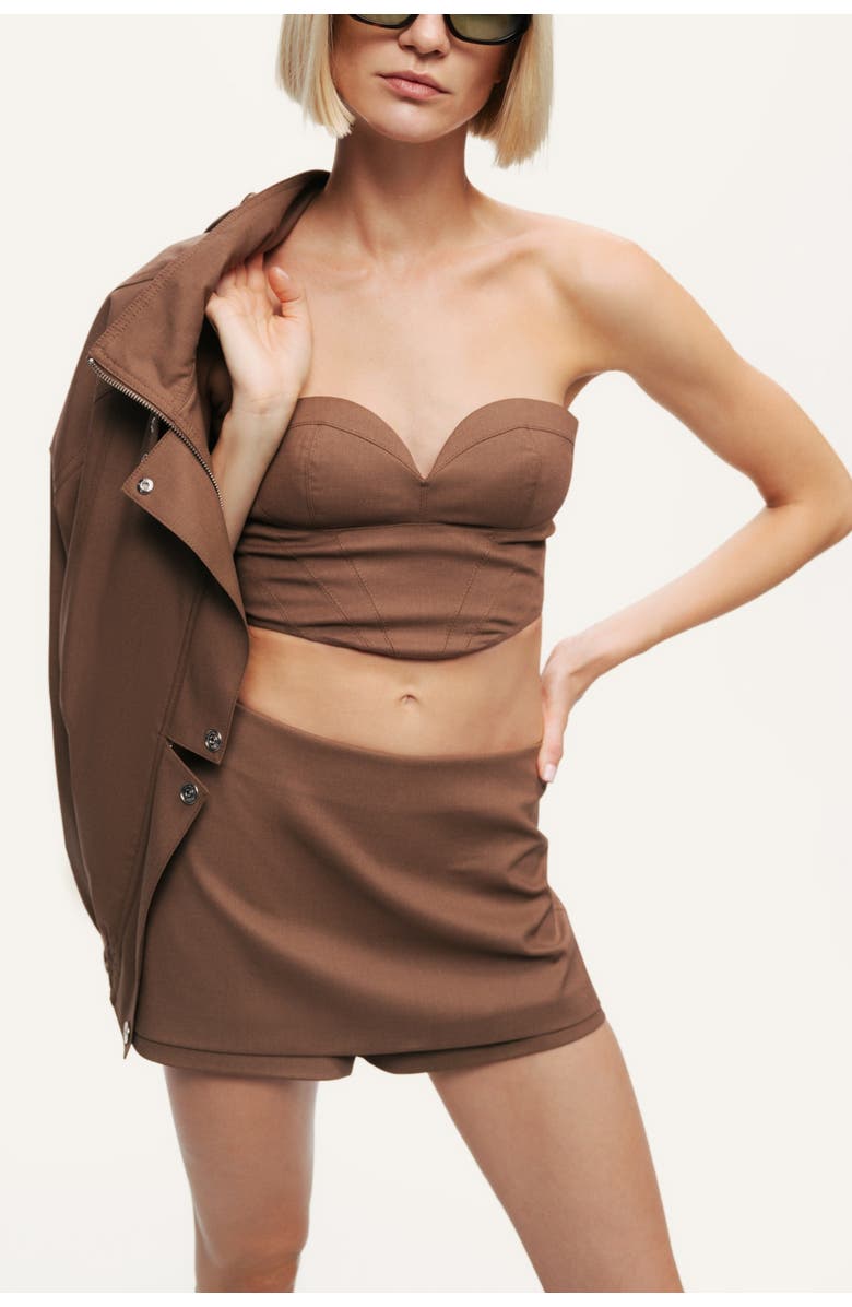 Nocturne Tailored Wrap Mini Skort, Alternate, color, 