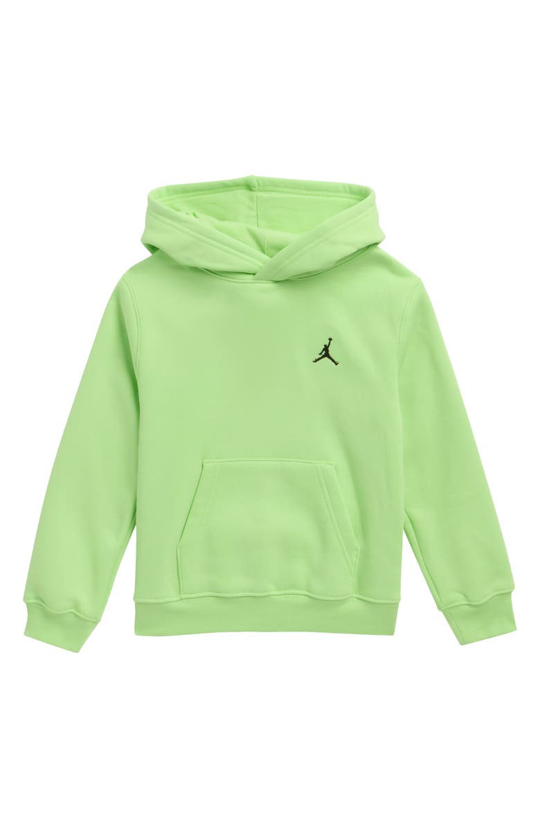 Jordan Kids' Brooklyn Fleece Hoodie, Main, color, Lime Blast