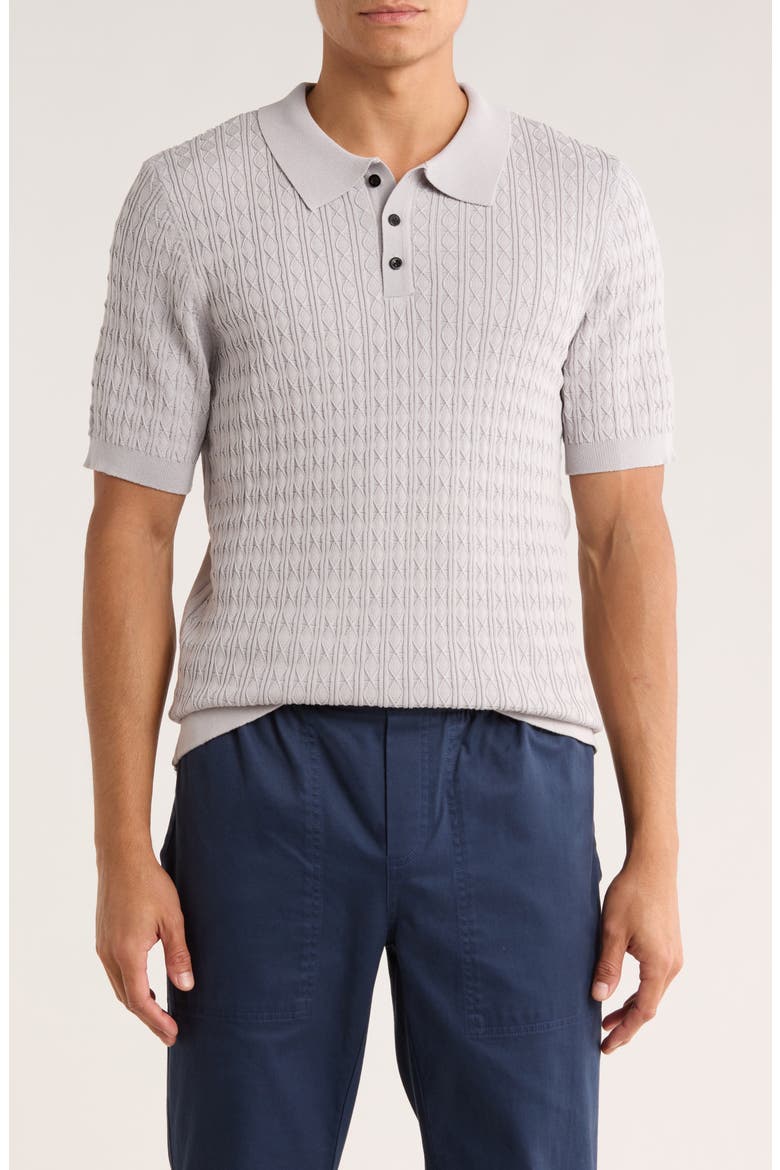 Short Sleeve Knit Sweater, Main, color, GREY