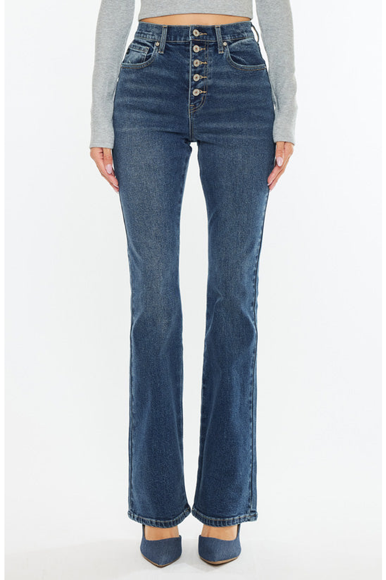 Zina High Rise Vintage Bootcut Jeans, Main, color, Dark Wash