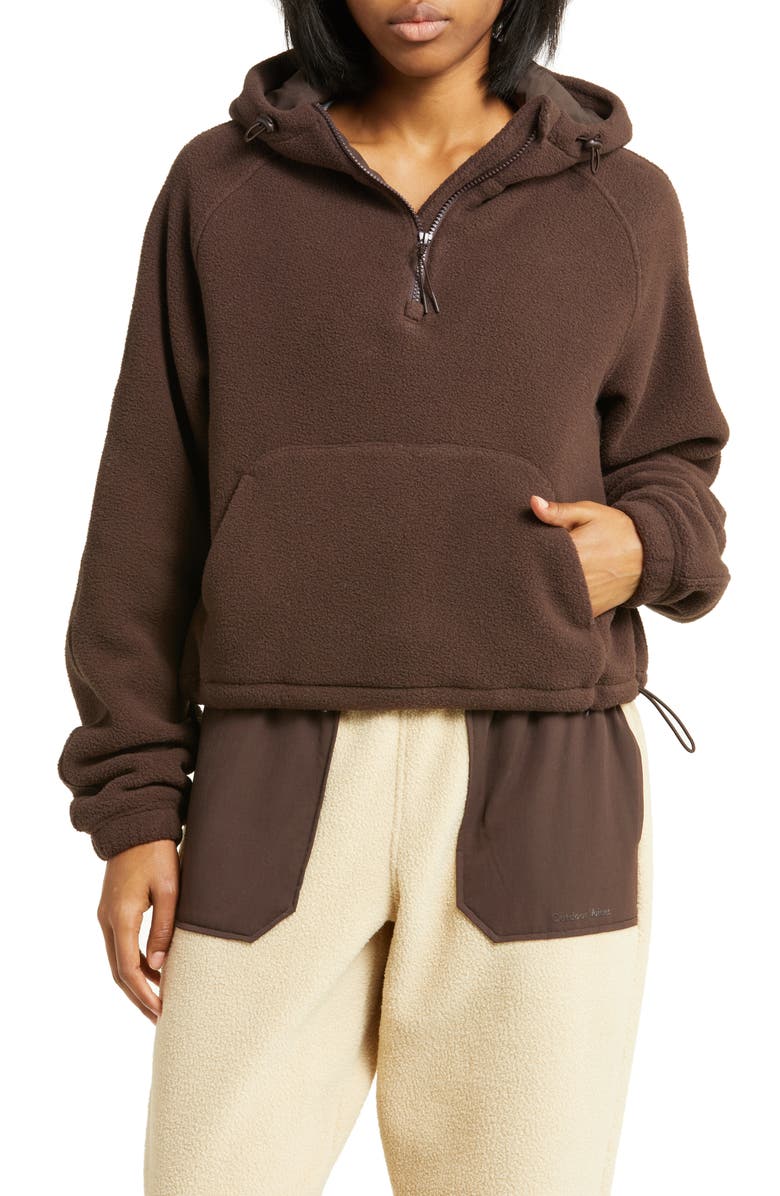 Outdoor Voices Fleece Half Zip Hoodie, Main, color, 