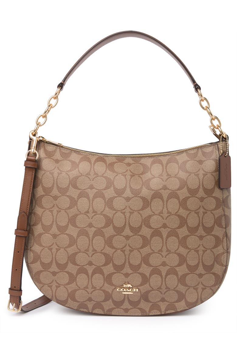COACH Elle Signature Hobo Bag, Main, color,