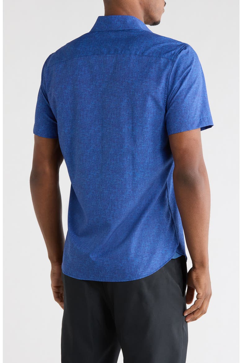 Short Sleeve Woven Shirt, Alternate, color, NAVY