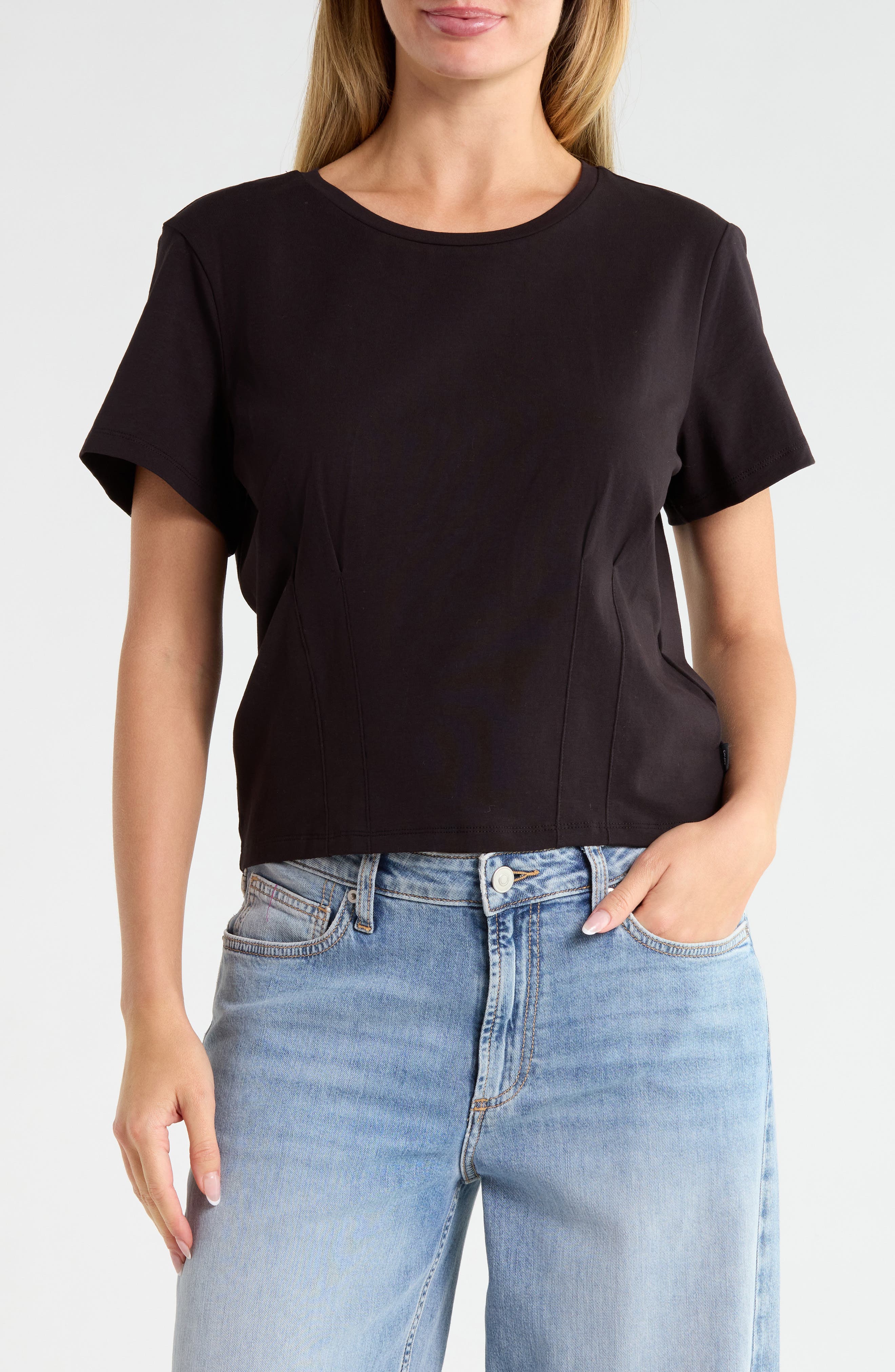 Double Pleated Corset T-Shirt