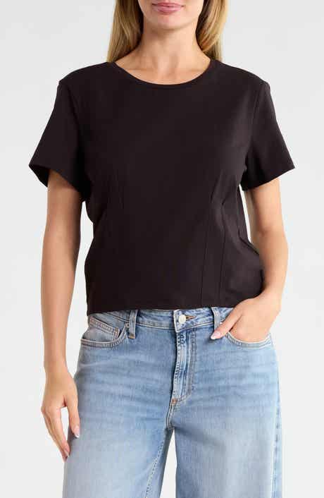 Double Pleated Corset T-Shirt
