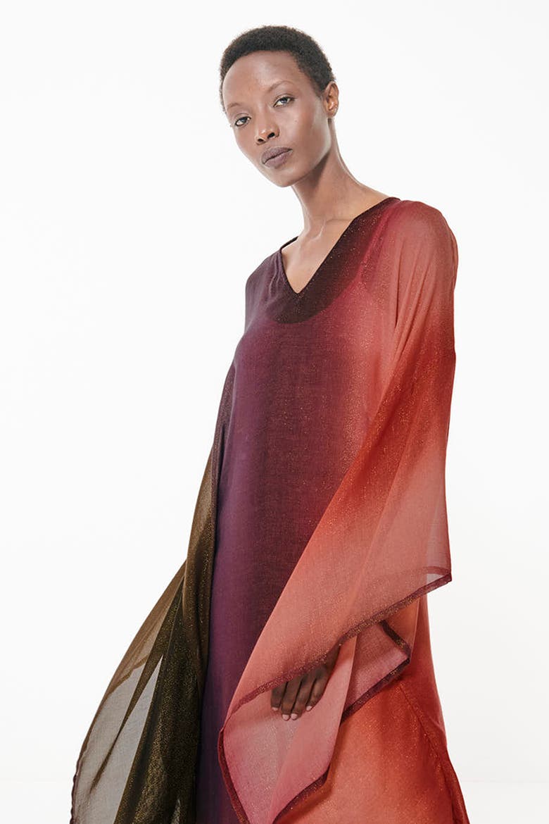 Gradient Print Kaftan Dress, Alternate, color, Multicolor