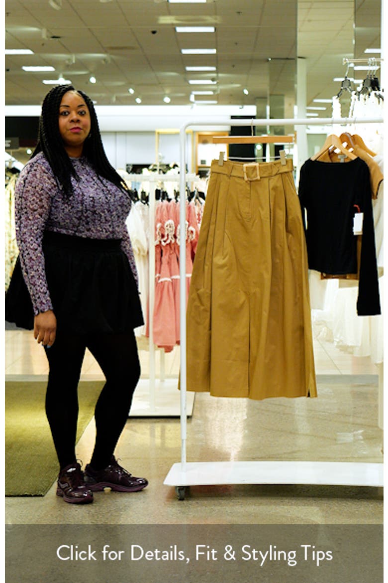 The Gabby Belted Stretch Cotton Skirt (Women) | Nordstromrack