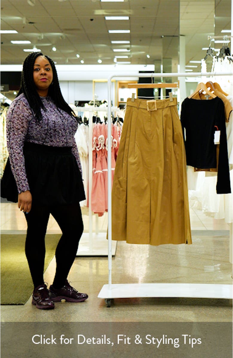 The Gabby Belted Stretch Cotton Skirt, sales video thumbnail