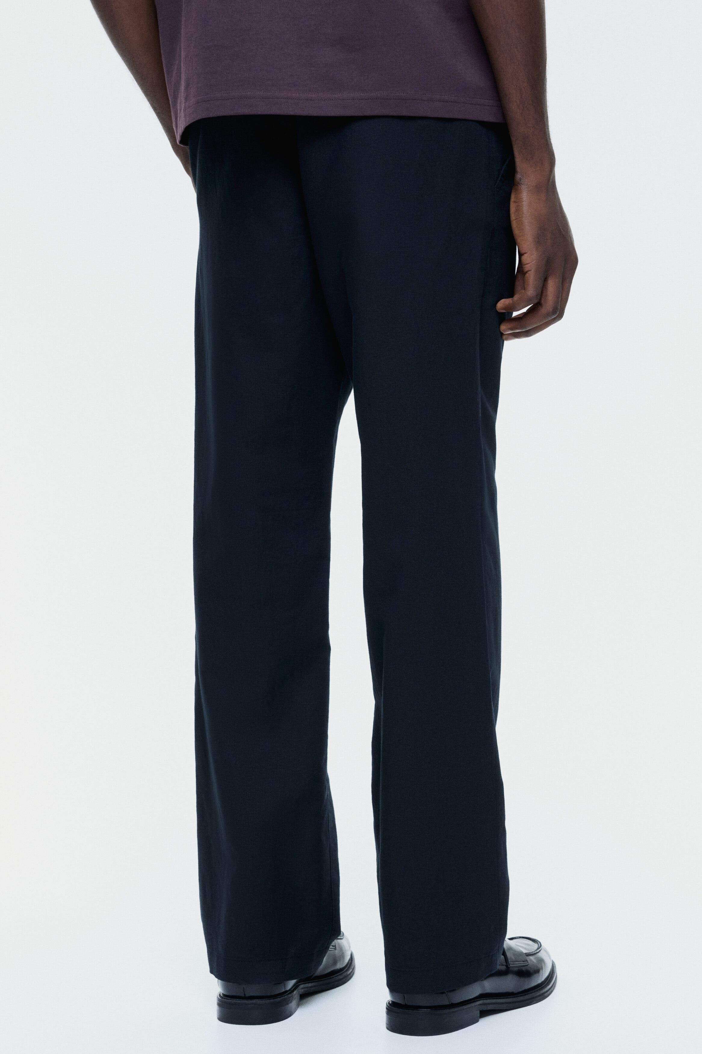 Regular-fit linen-blend pants - image 2