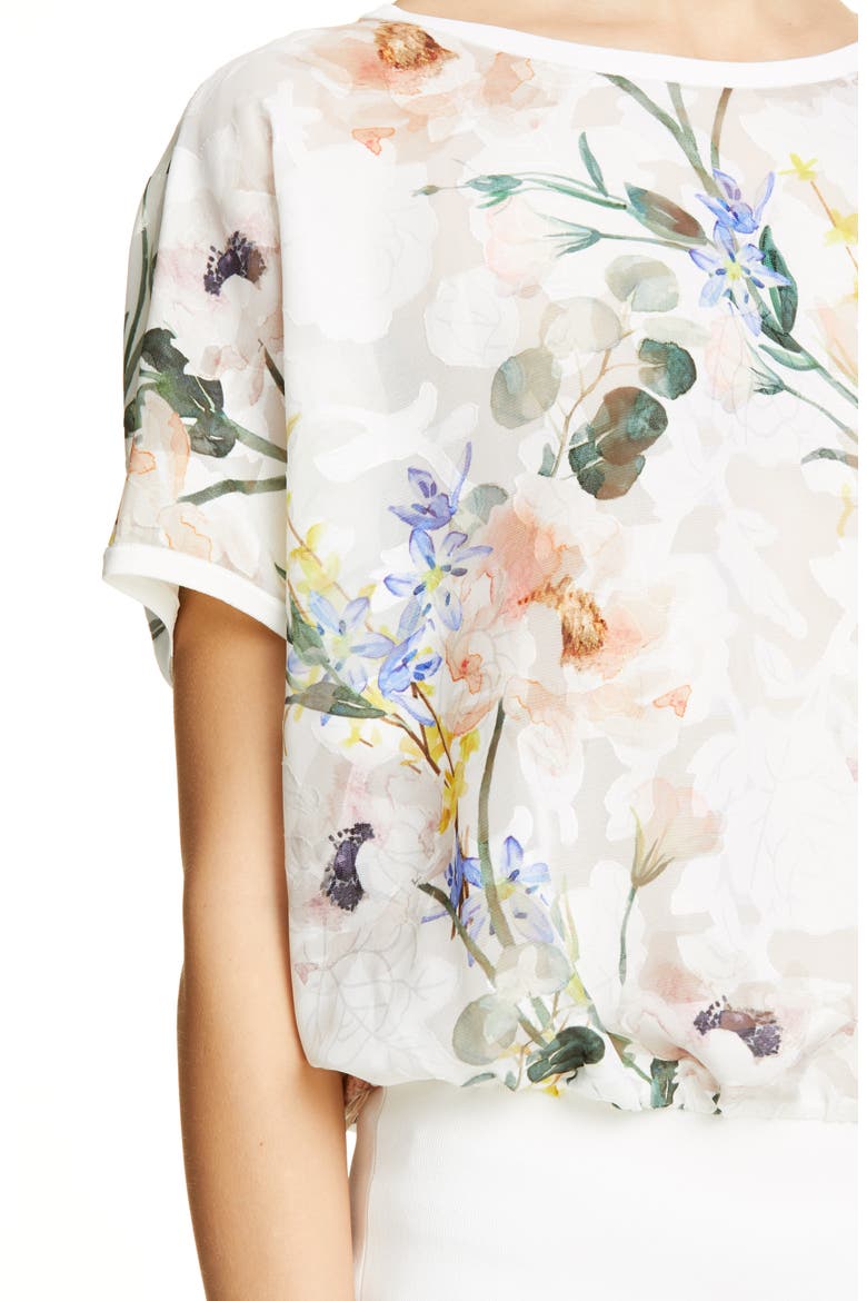 Eltiee Elegance Blouson Top, Alternate, color, WHITE