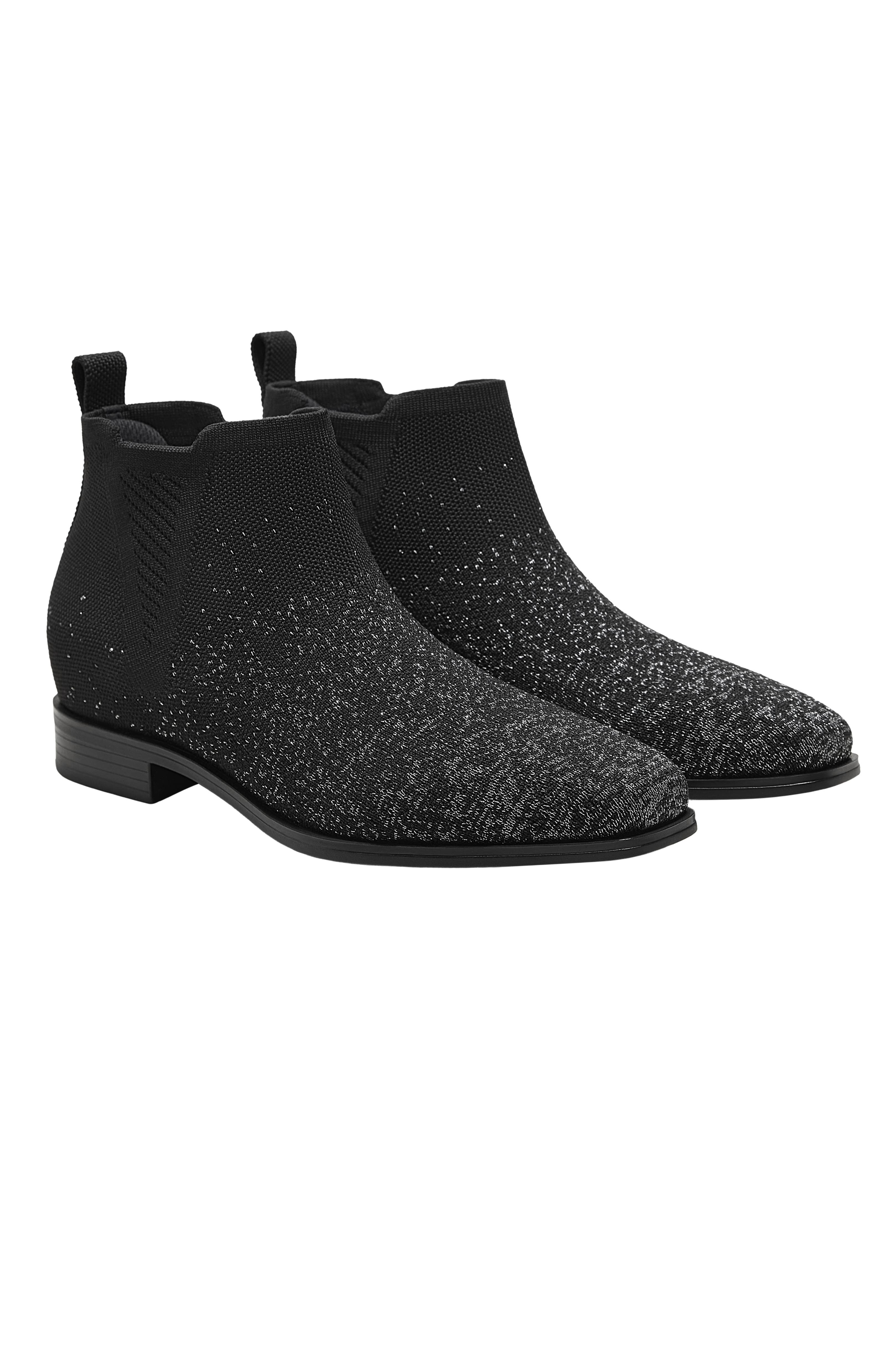 Ryan Slip-On Chelsea Boots, Main, color, Black Netallic
