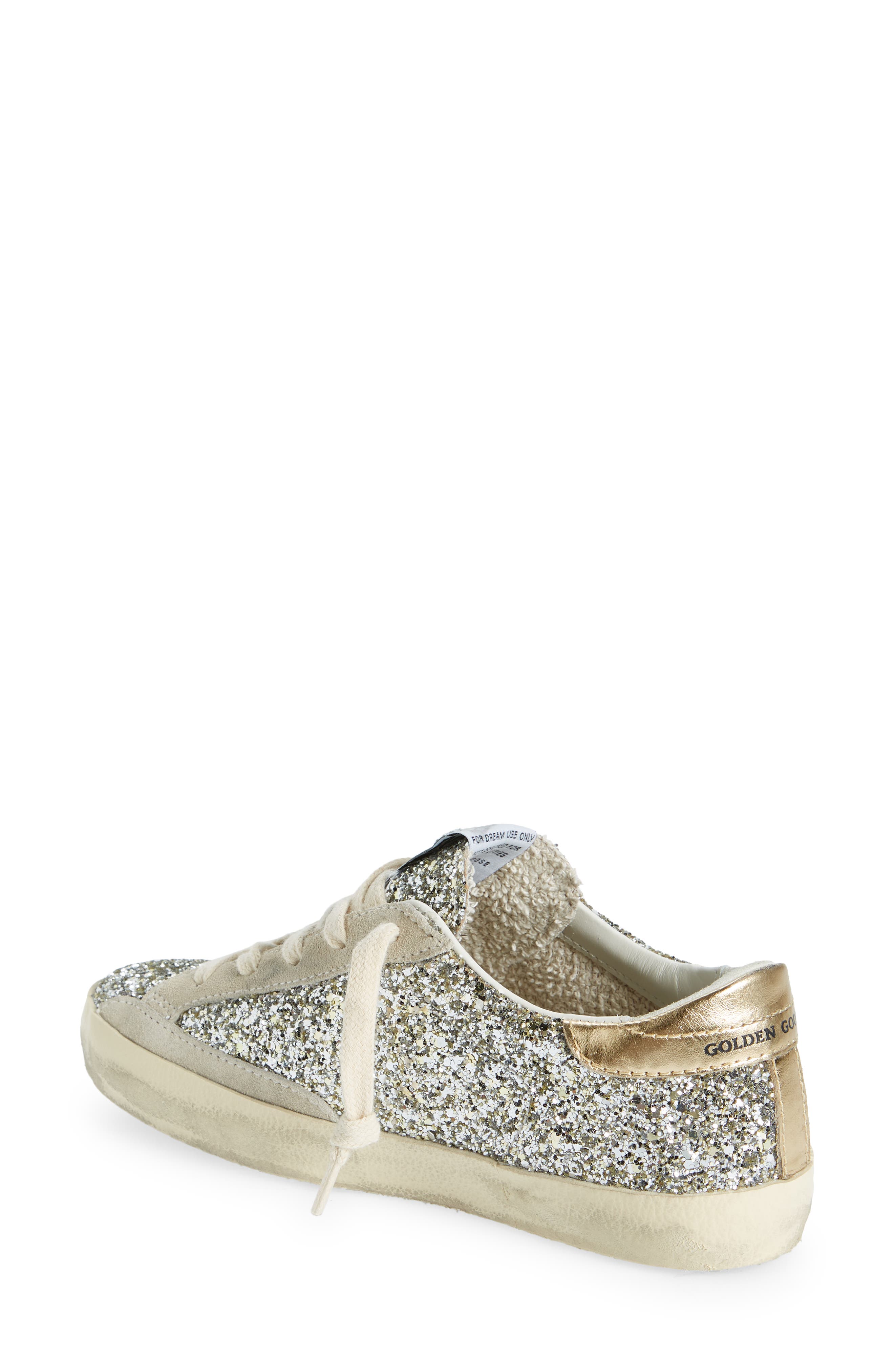 Golden Goose Kids' Super-Star Glitter Low Top Sneaker, Alternate, color, 