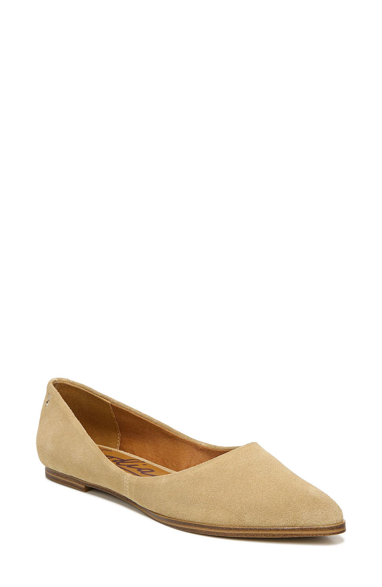 Hill Pointy Toe Flat, Main, color, SAND