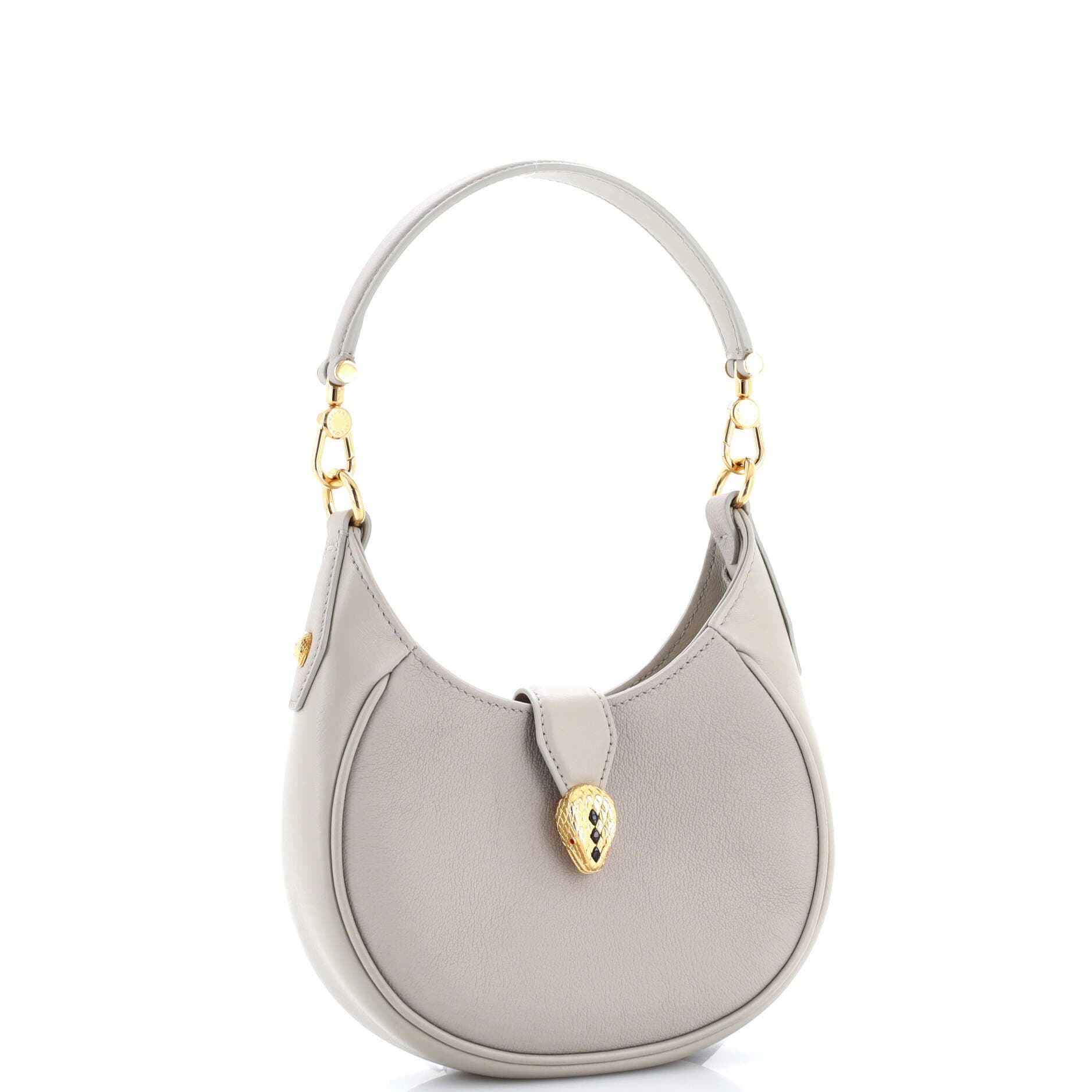 Serpenti Ellipse Crossbody Bag Leather Mini, Alternate, color, Grey