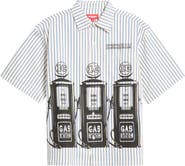 ICECREAM Mango Stripe Short Sleeve Button-Up Shirt