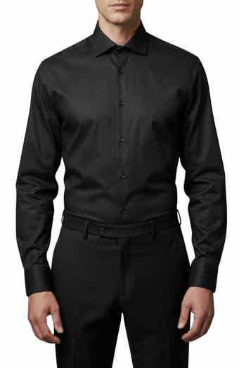 Stretch Cotton Spread Collar Dress Shirt
