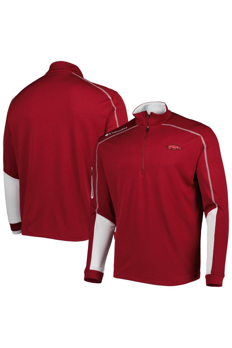 Men's Columbia Cardinal Arkansas Razorbacks Shotgun 2.0 Omni-Wick Quarter-Zip Jacket, Main, color, Cardinal