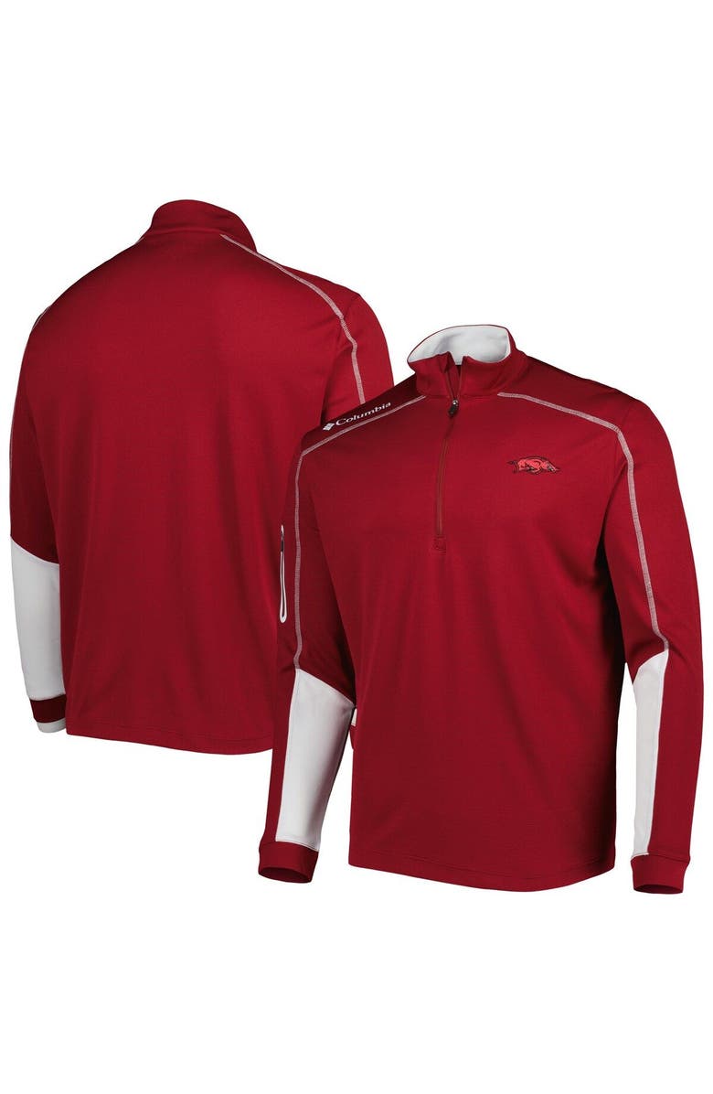 Columbia Men's Columbia Cardinal Arkansas Razorbacks Shotgun 2.0 Omni-Wick Quarter-Zip Jacket, Main, color, Cardinal