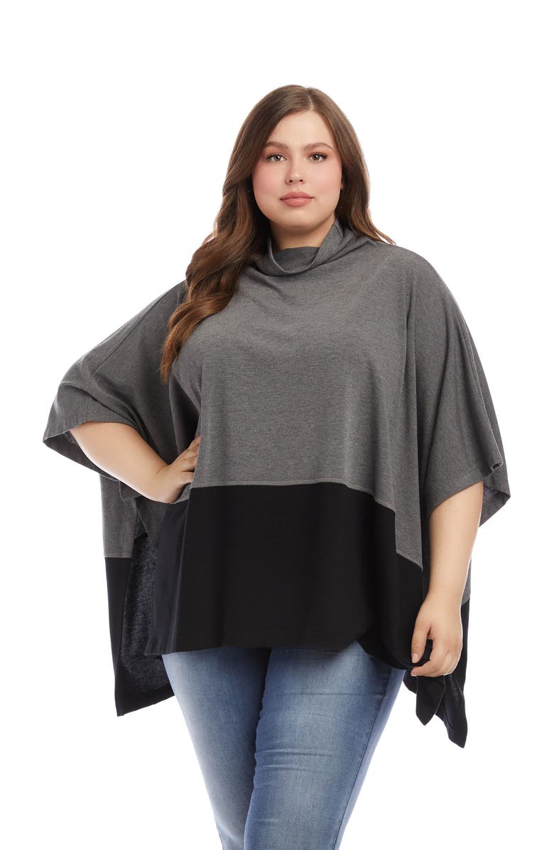 Karen Kane Colorblock Poncho, Alternate, color, 