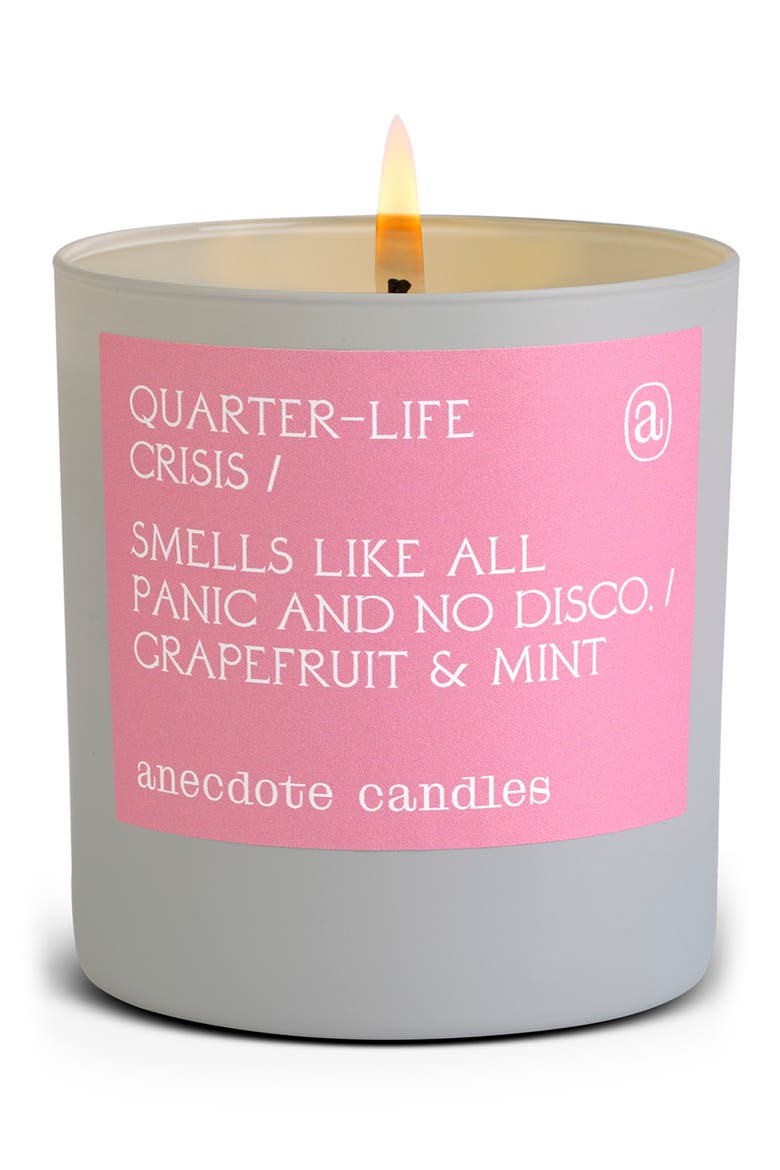 Quarter-Life Crisis Candle, Main, color, GREY
