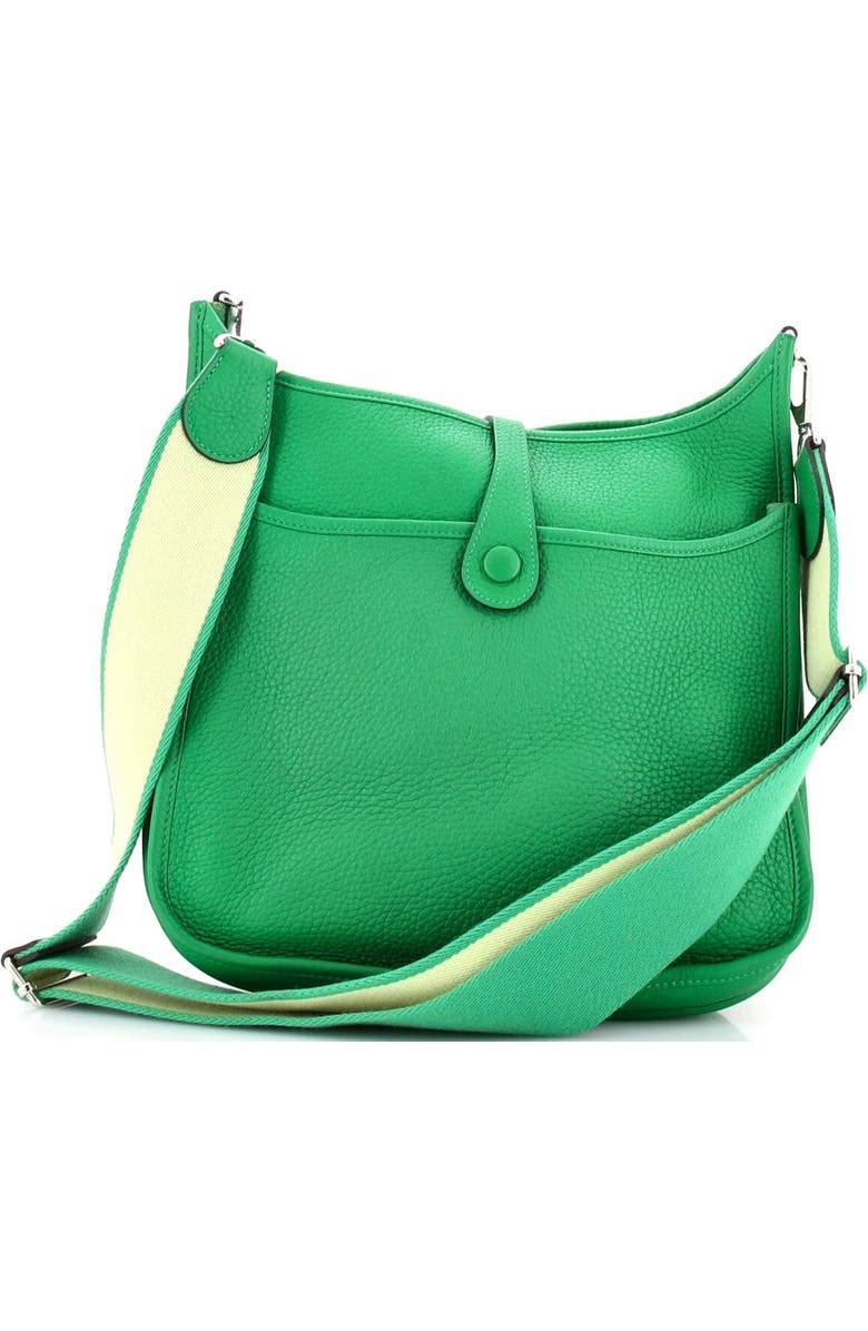 Pre-Owned Hermes Evelyne Bag Gen III Clemence PM, Alternate, color, Green