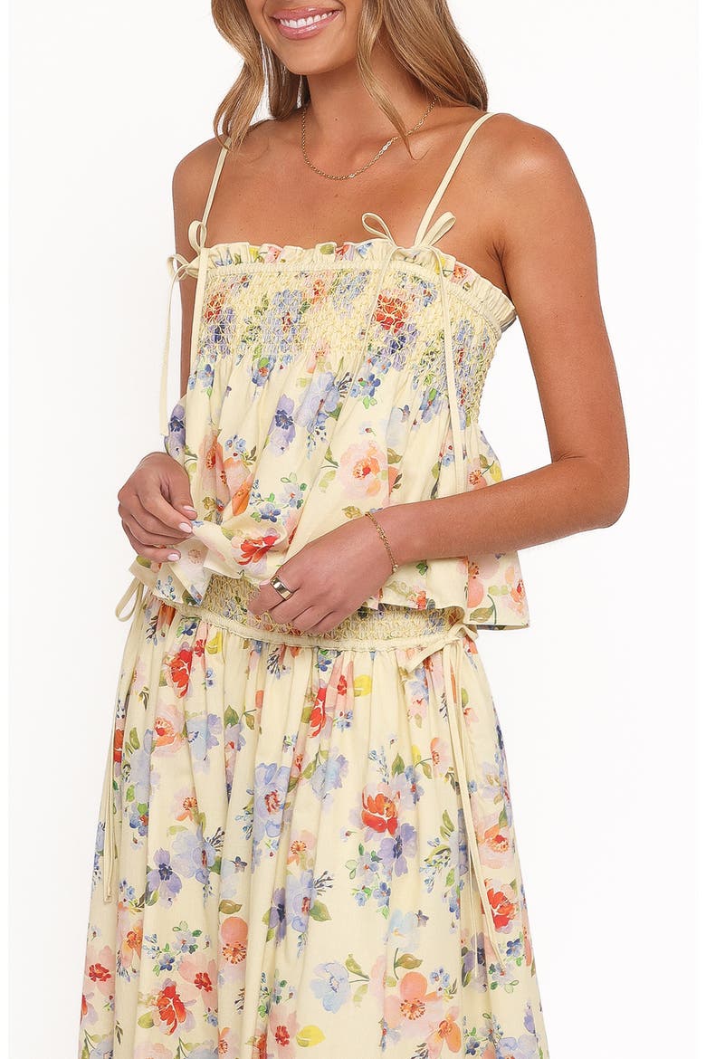 Cosima Floral Print Camisole, Alternate, color, YELLOW FLORAL