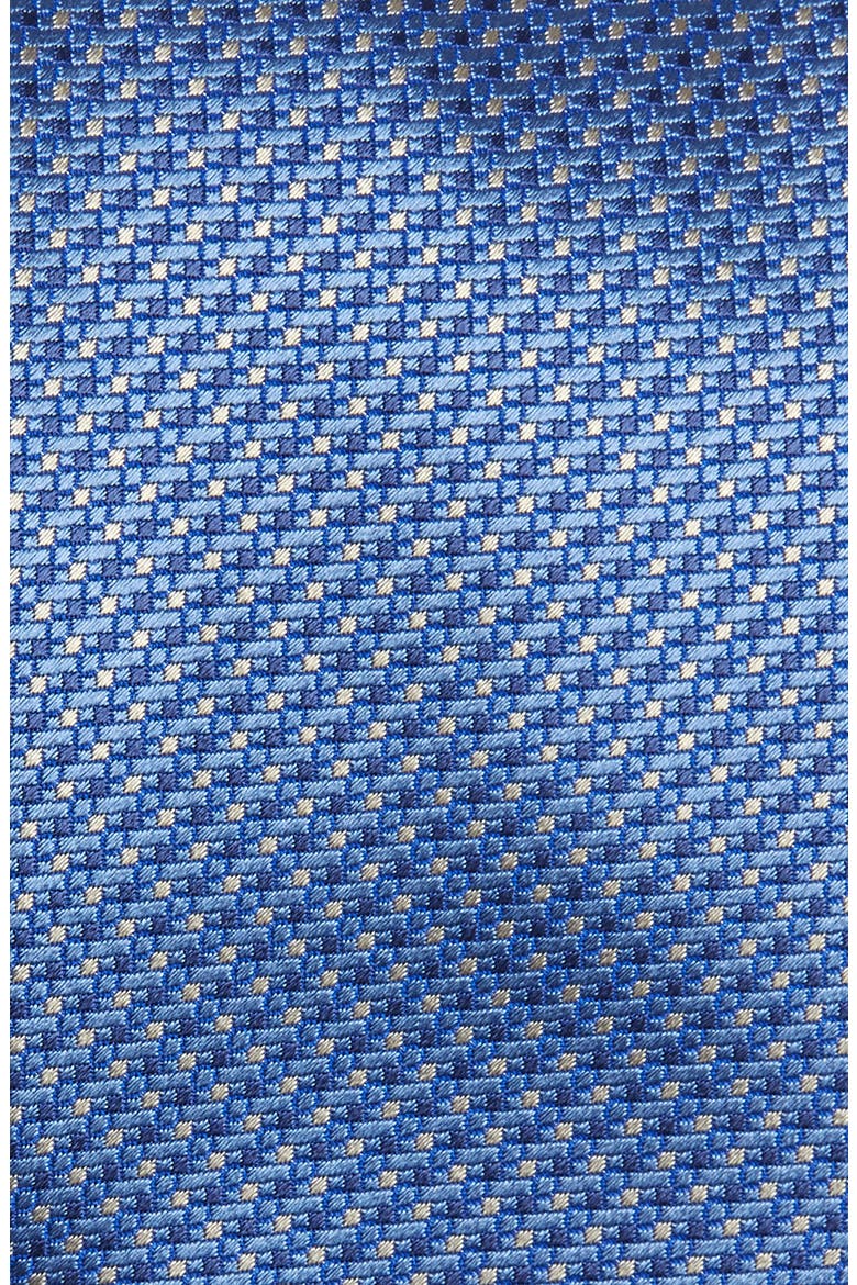 Geometric Silk Tie, Alternate, color, BLUETTE/ SAND