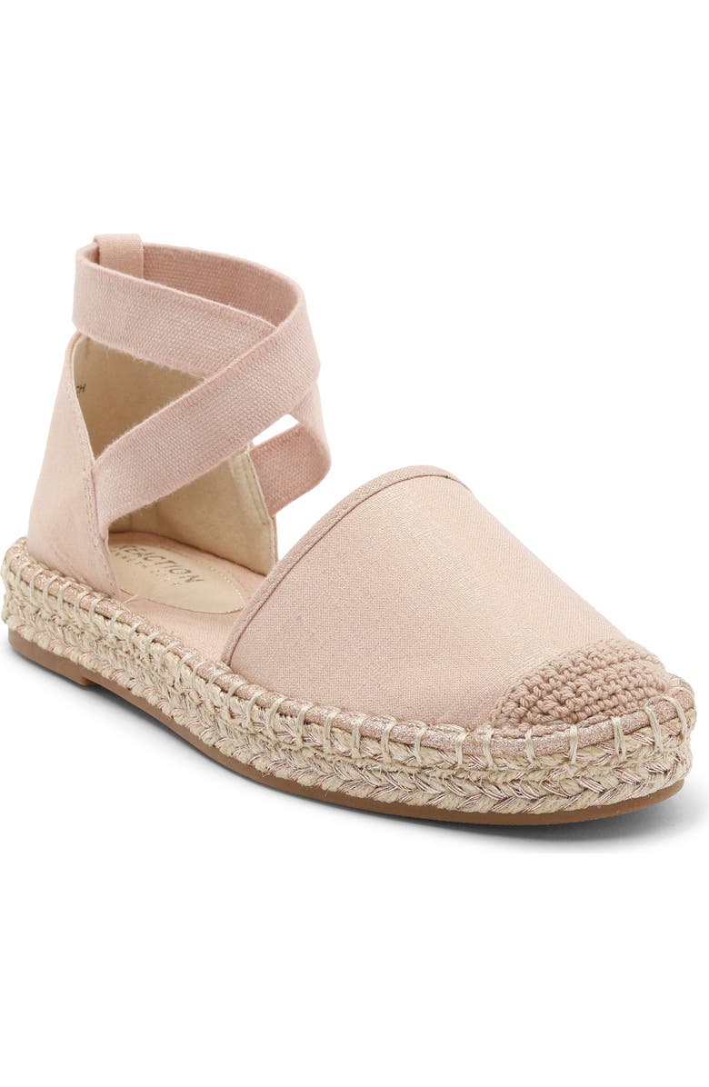 Reaction Kenneth Cole Beech Espadrille Flat, Main, color, Rose Metallic Fabric