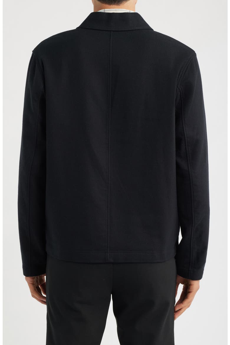 Cotton Blend Zip Jacket, Alternate, color, BLACK