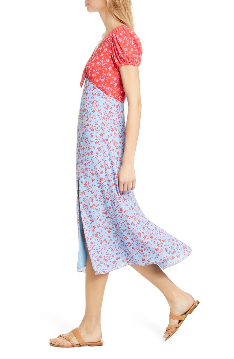 LIKELY Raffa Mixed Print Puff Sleeve Dress, Alternate, color, 