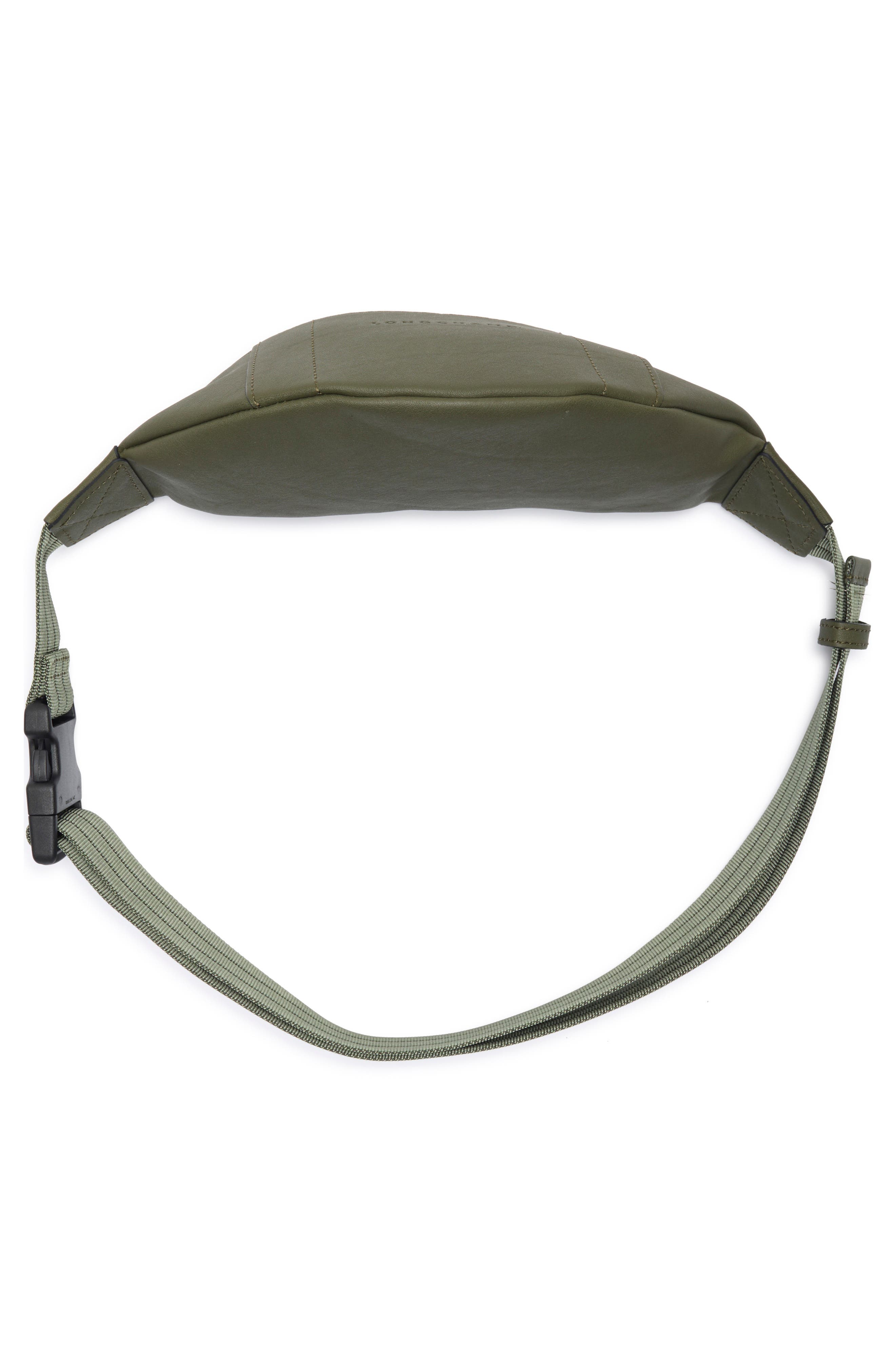 Longchamp 3D Leather Belt Bag, Alternate, color, Khaki