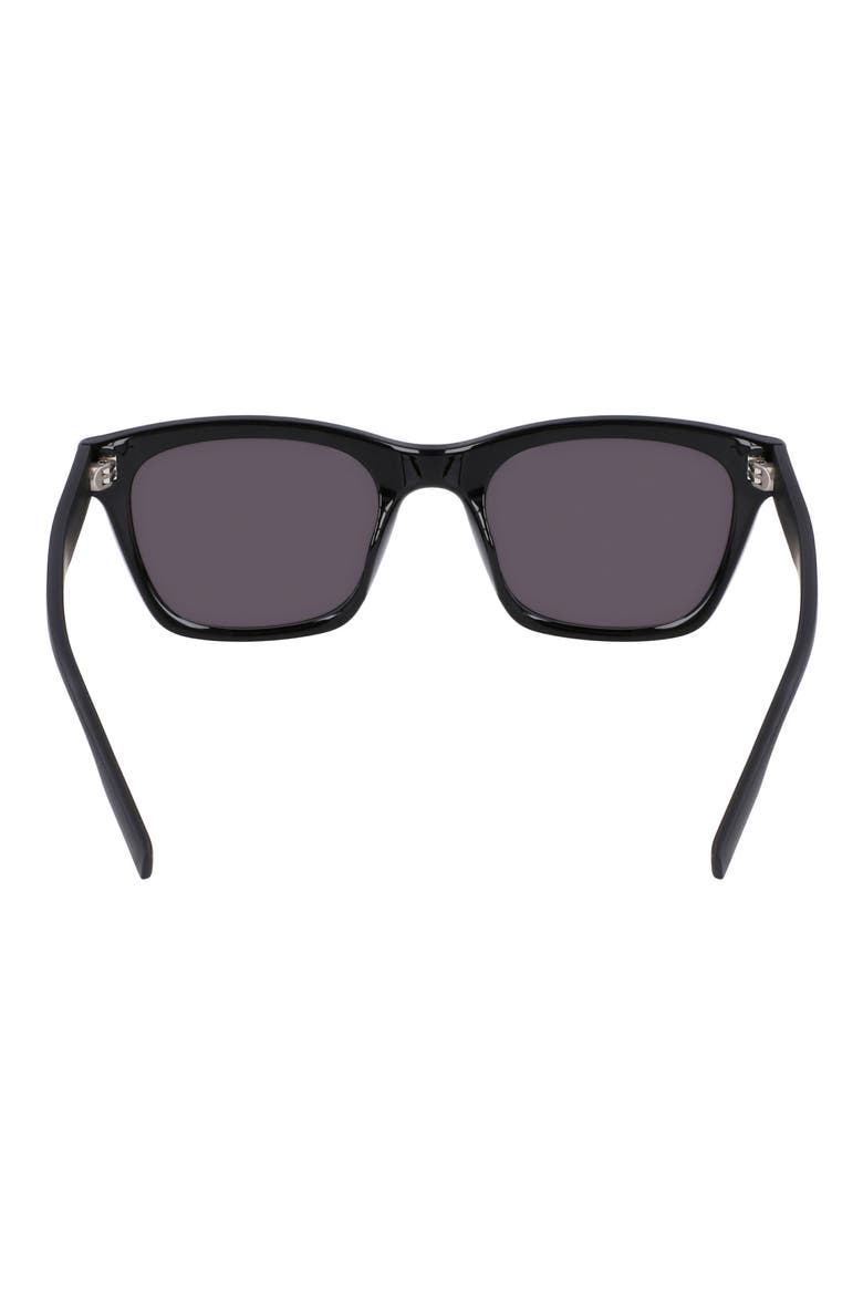 53mm Rectangular Sunglasses, Alternate, color, BLACK