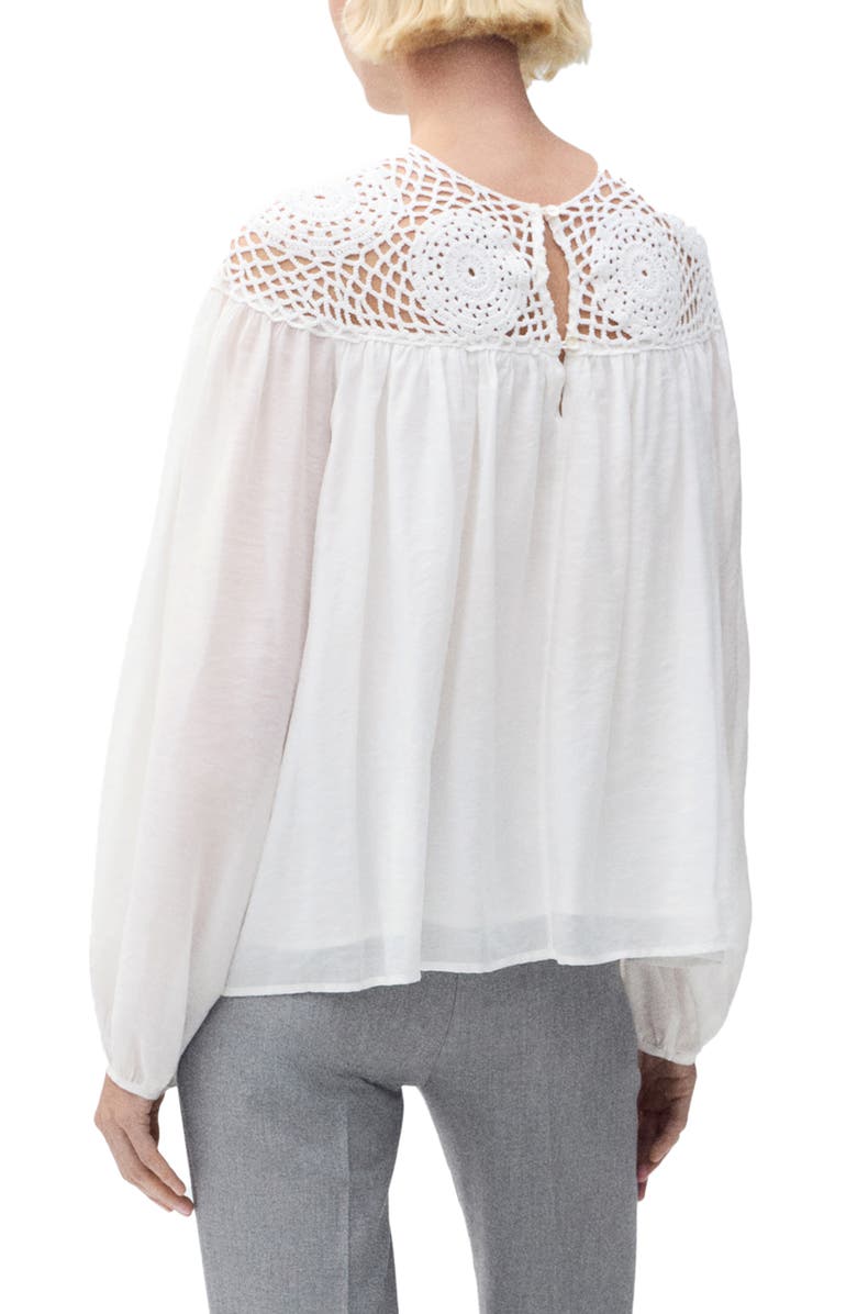 MANGO Open Stitch Yoke Shirt, Alternate, color, 