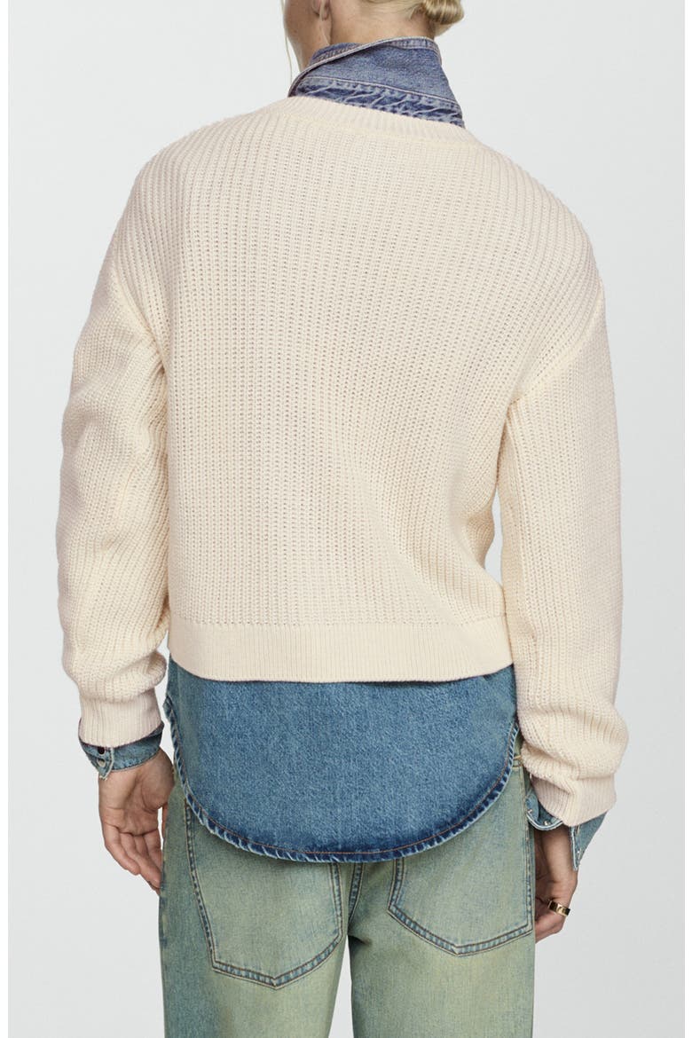 Faux Pearl Embellished Sweater, Alternate, color, ECRU
