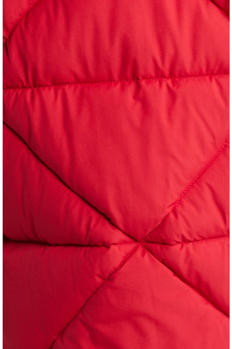 Crop Zip Puffer Jacket, Alternate, color, CRIMSON