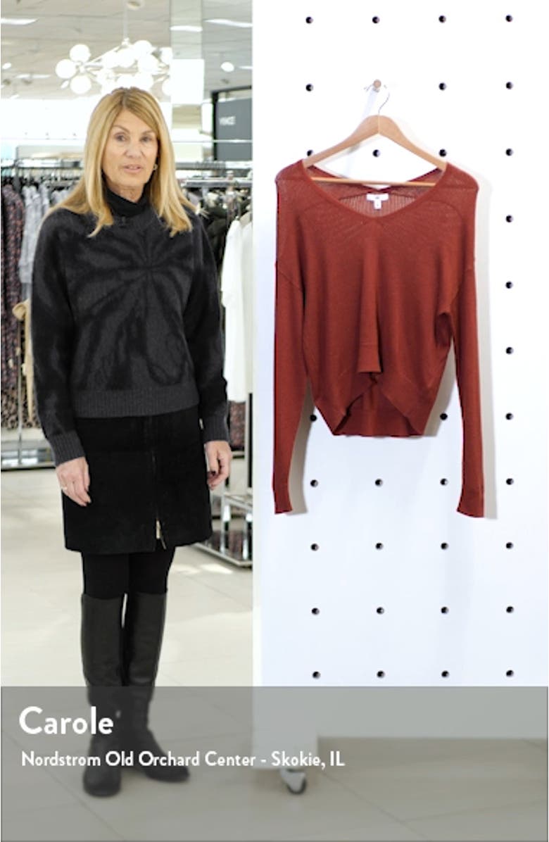 Lightweight V-Neck Dolman Sleeve Crop Pullover, sales video thumbnail