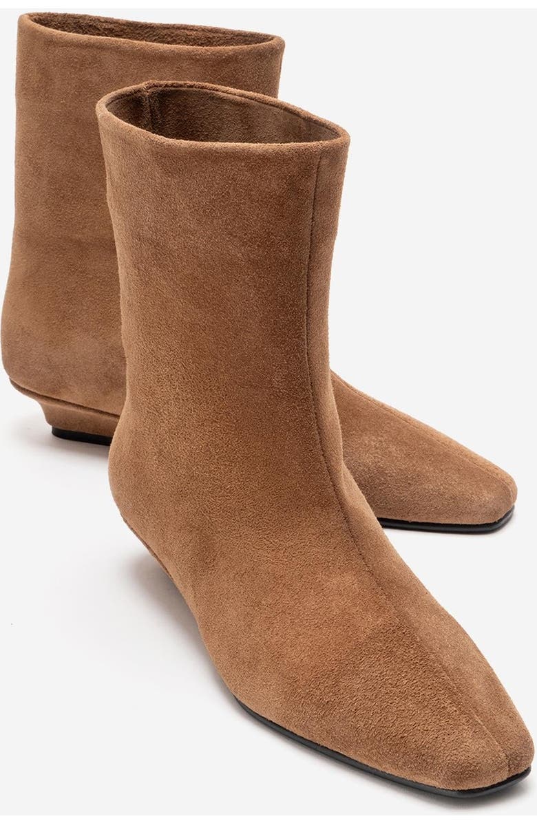 Forever & Always Shoes Nacho Leather Ankle Boot, Main, color, Cognac Suede