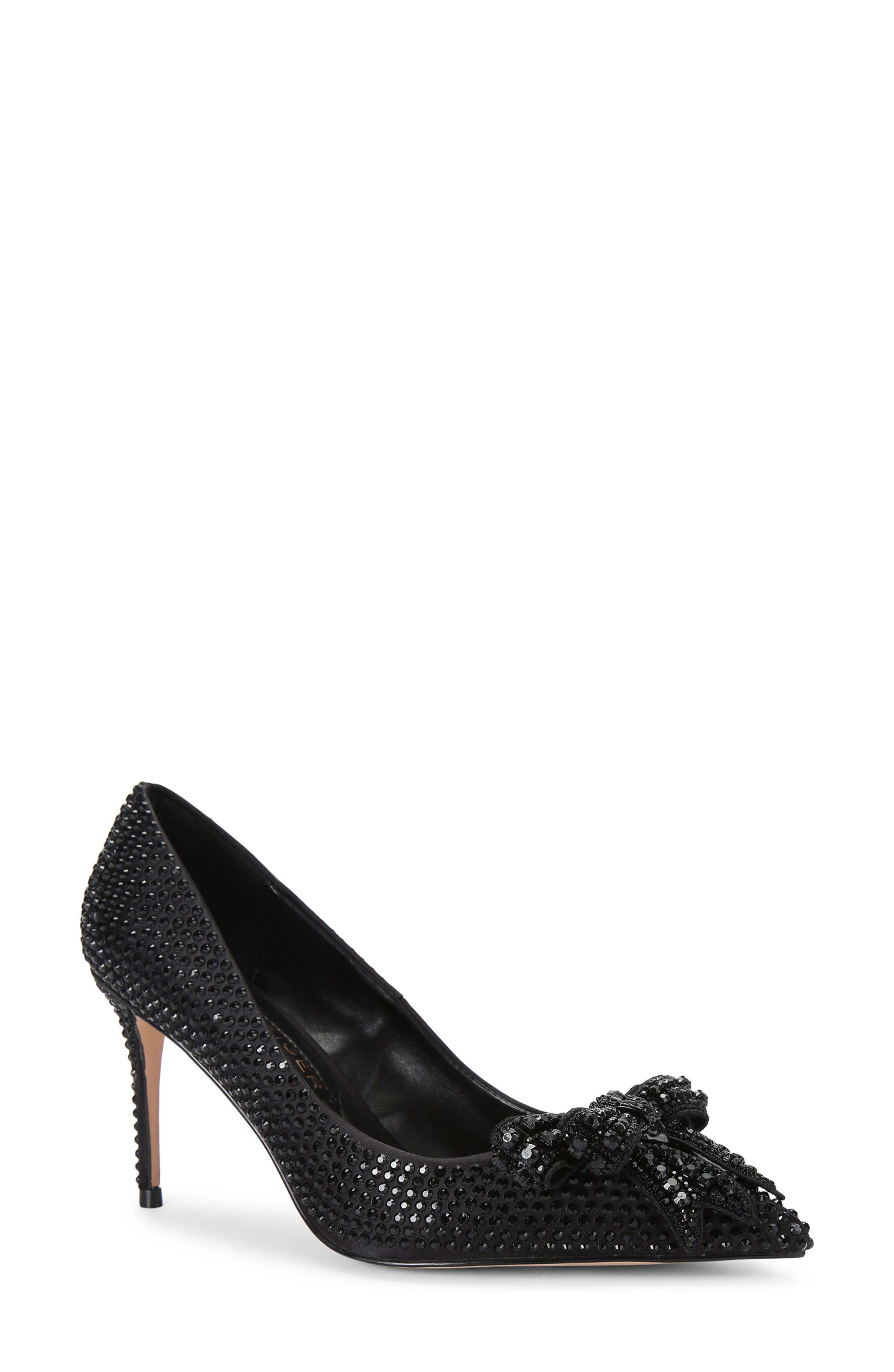 Kurt Geiger London Belgravia Crystal Pointed Toe Pump, Main, color, Black