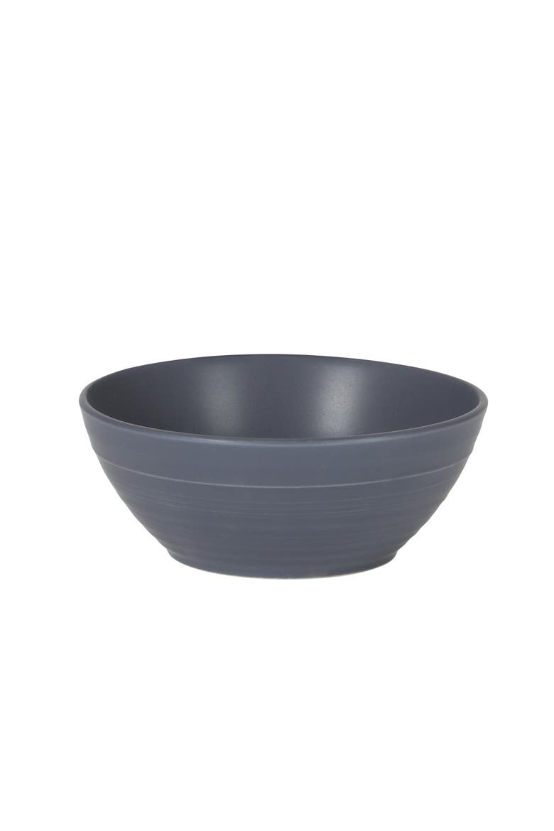 Soleil 12 Piece Stoneware Plates and Bowls Dinnerware Set, Alternate, color, Echo Blue