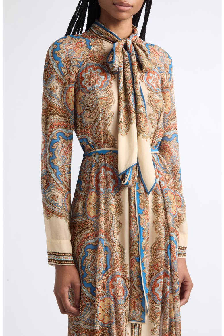 Clash Sheath Maxi Dress, Alternate, color, CREAM PAISLEY